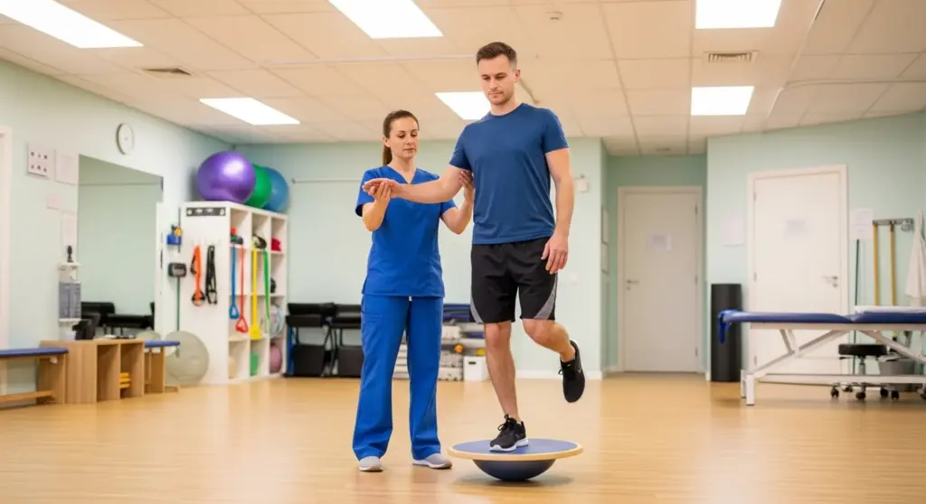 Ejercicios de equilibrio sobre una pierna para fortalecer la estabilidad de rodilla en corredores