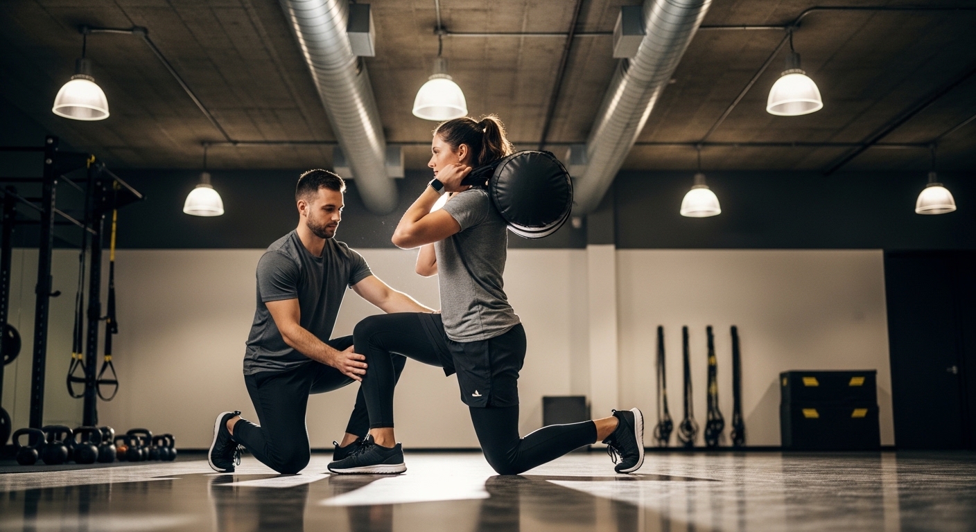 Corrección de técnica para prevenir lesiones de rodilla en HYROX